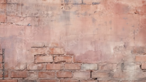 worn brick wall pink
