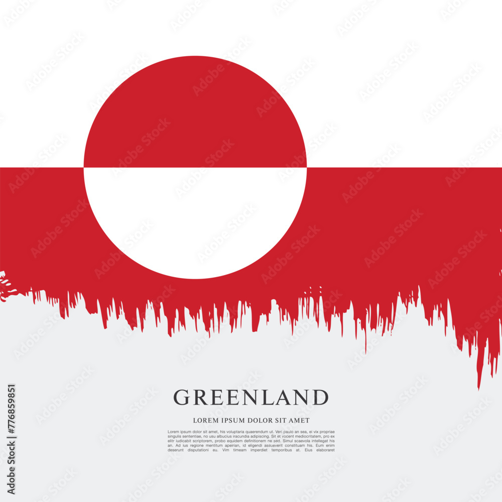 Flag of Greenland, vector graphic design