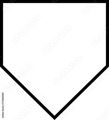 baseball home plate in black, silhouette plate, Template Design. Playing. Home base. Sport Diamond, Crossed baseball. symbol for use on web and mobile apps, logo, media, on transparent background.