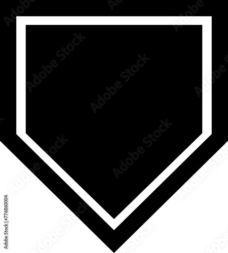 baseball home plate in black, silhouette plate, Template Design. Playing. Home base. Sport Diamond, Crossed baseball. symbol for use on web and mobile apps, logo, media, on transparent background.