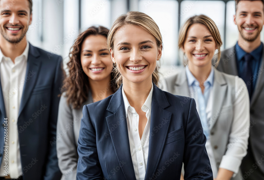 Smiling Business Team Portrait Smiling Business Team Portrait