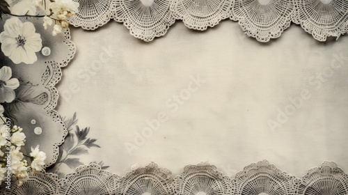 charm grey scalloped border In photo