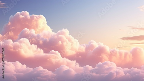 Fototapeta Naklejka Na Ścianę i Meble -  sky light pink clouds
