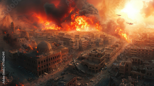 Stunning Cityscape Photography of an Urban War Zone in 4K Resolution photo