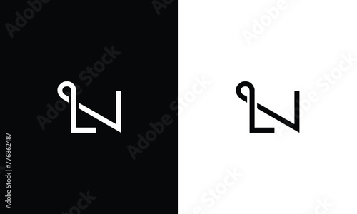 Modern letter LN logo design photo
