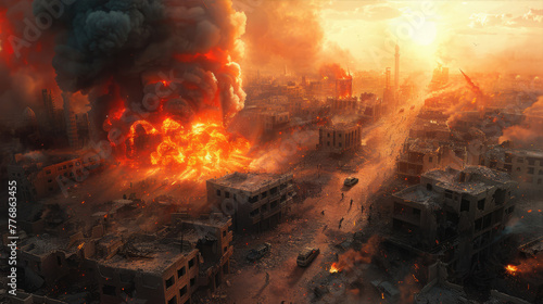 Stunning Cityscape Photography of an Urban War Zone in 4K Resolution photo