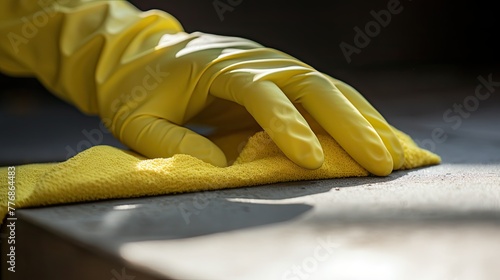 surface yellow glove cleaning