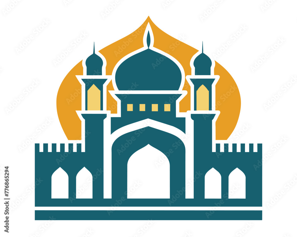 Muslim Mosque logos Icon Vector illustration