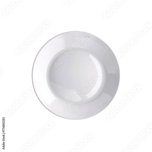 A white plate on a Transparent Background