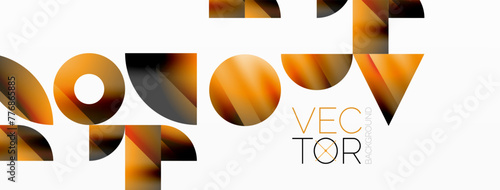 Amalgamation of geometric forms on minimalist abstract canvas, providing versatility and visual allure for digital designs, presentations, website banners, social media posts
