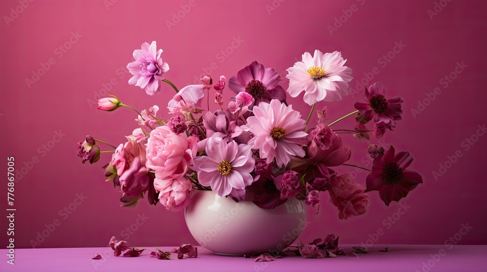 colorful pink background flower