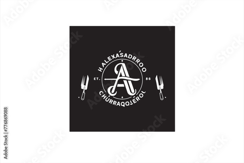 black and white badge