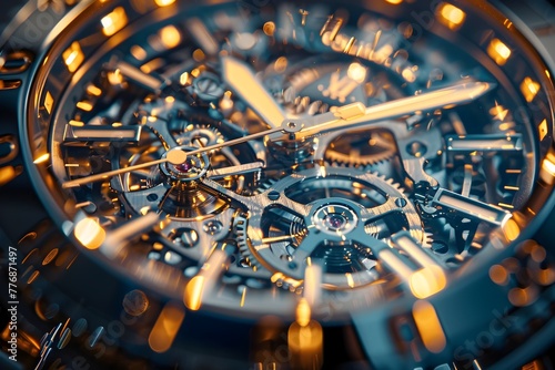 Intricate Solar powered Watch Mechanism Captured with Precision and Detail photo