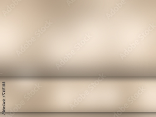 gradient studio background Brown cream tone for product showcase.