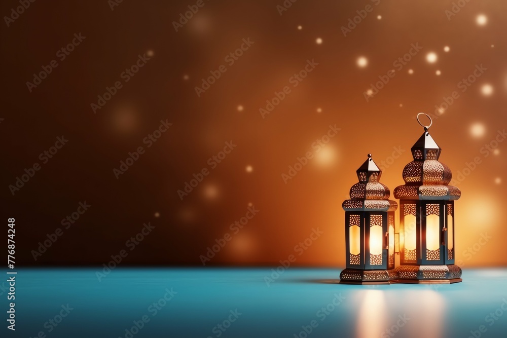 Eid mubarak and ramadan kareem greetings with islamic lantern and mosque. Eid al fitr background Eid mubarak and ramadan kareem greetings with islamic lantern and mosque. Eid al fitr background