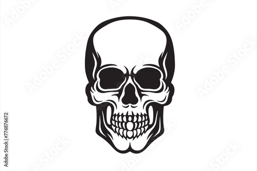 skull on white background