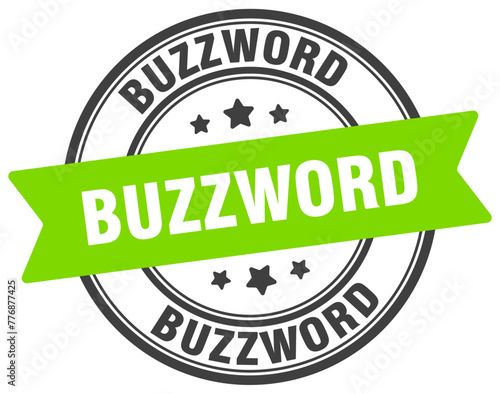buzzword stamp. buzzword label on transparent background. round sign photo