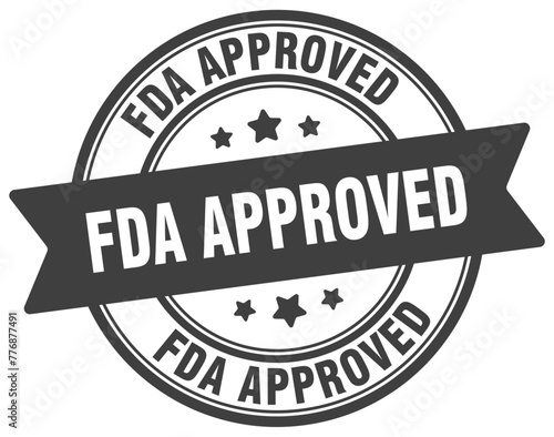 fda approved stamp. fda approved label on transparent background. round sign