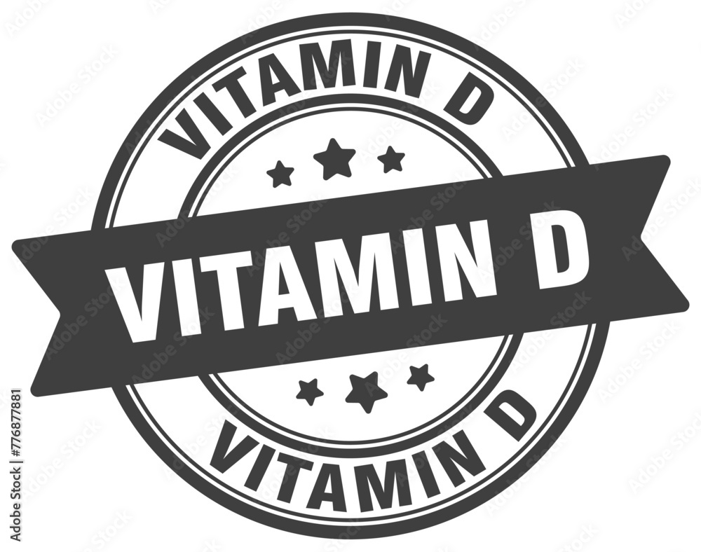 vitamin d stamp. vitamin d label on transparent background. round sign