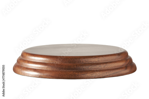 Polished Round Wooden Display Stand Base
