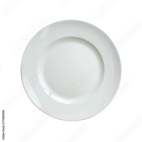 A white plate on a Transparent Background