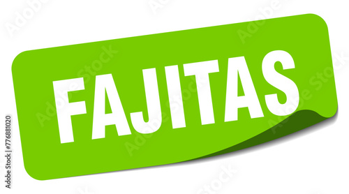 fajitas sticker. fajitas label