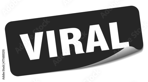 viral sticker. viral label