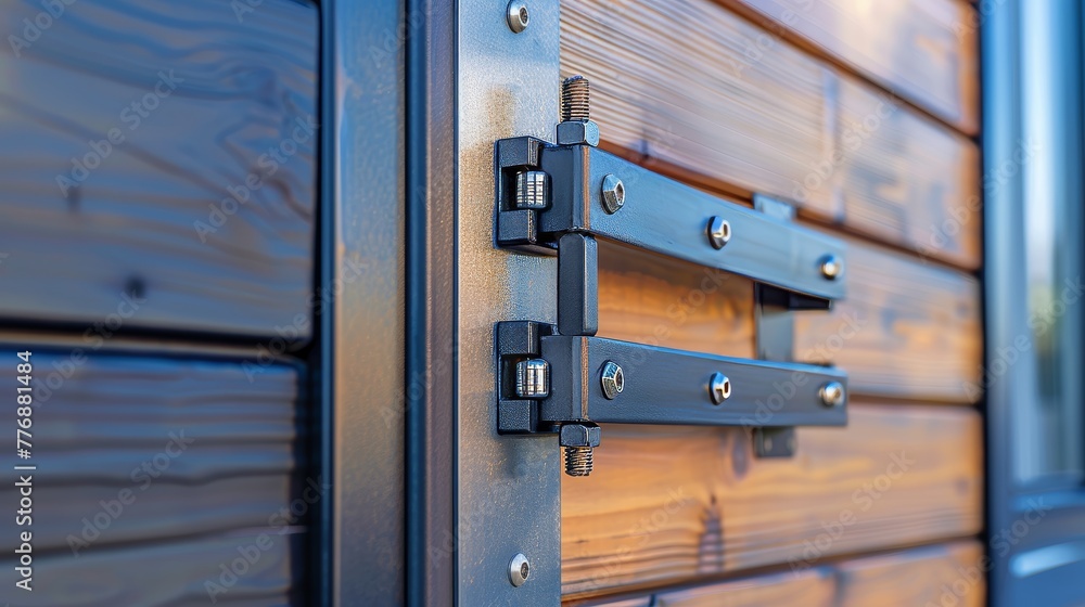 A close-up on a secure and stylish door hasp, featuring innovative design ideas for enhancing home security with elegance A close-up on a secure and stylish door hasp, featuring innovative design ideas for enhancing home security with elegance