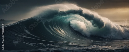 A huge tsunami wave will soon hit the shore © Sahaidachnyi Roman