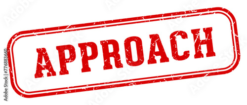 approach stamp. approach rectangular stamp on white background
