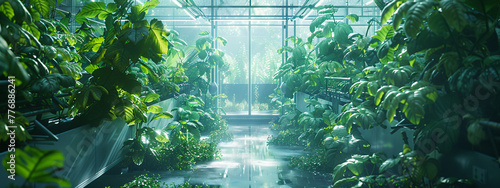 Lab in a parallel universe where plants conduct genetic engineering photo