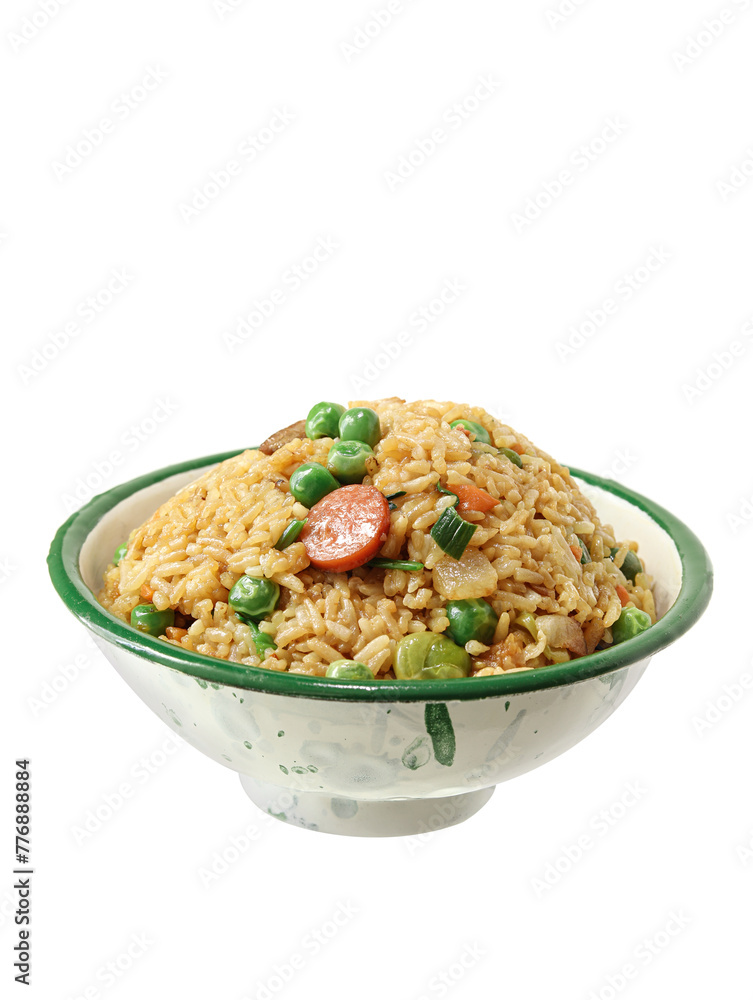 A bowl of Chinese fried rice A bowl of Chinese fried rice