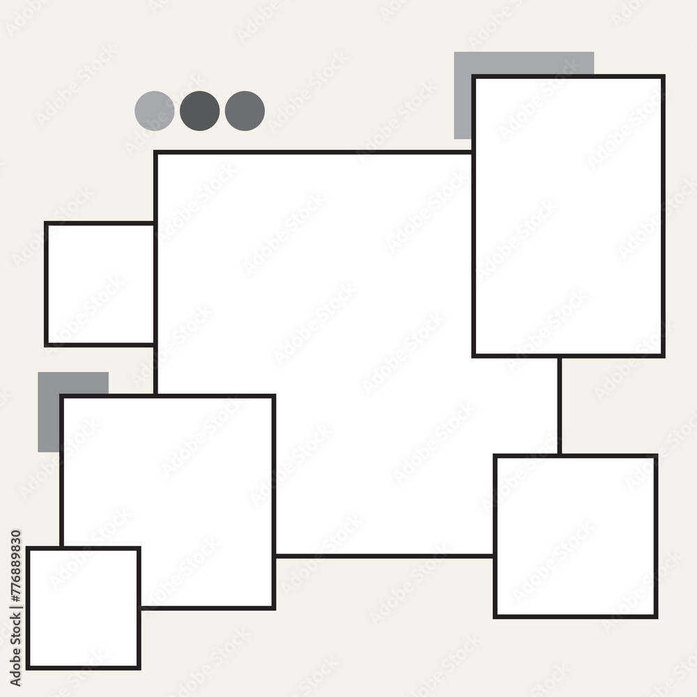 Collage for photos. Vector frame for pictures. Vector illustration Collage for photos. Vector frame for pictures. Vector illustration