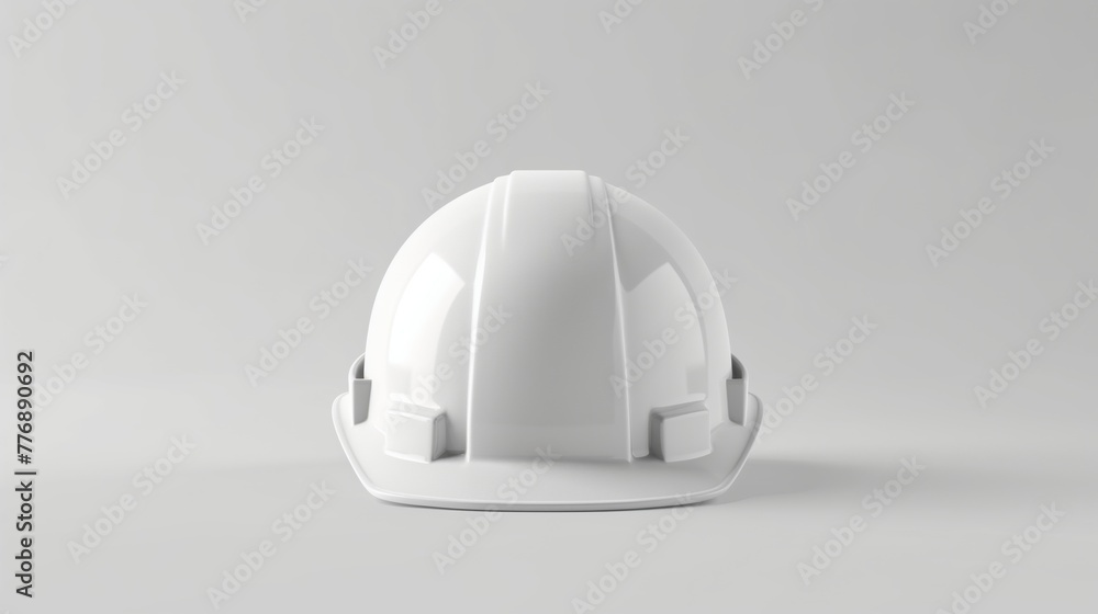 Front view of white construction helmet isolated on white background. Front view of white construction helmet isolated on white background.