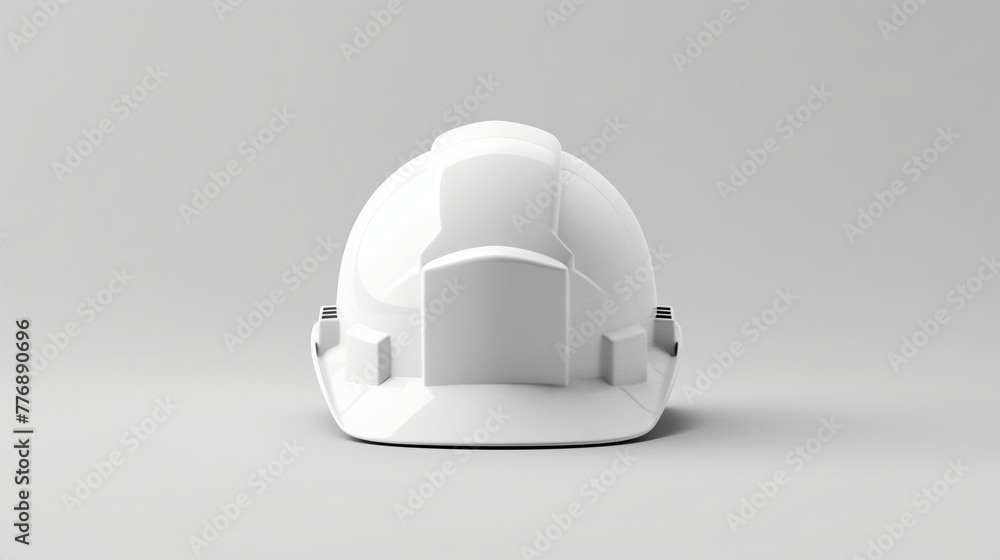 Front view of white construction helmet isolated on white background. Front view of white construction helmet isolated on white background.