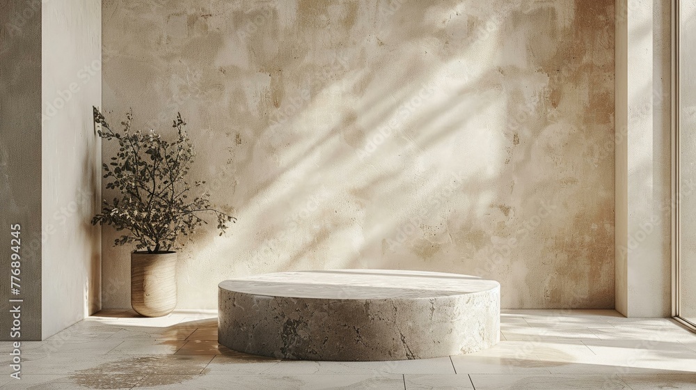 Conceptual 3D podium ideal for e-commerce product views