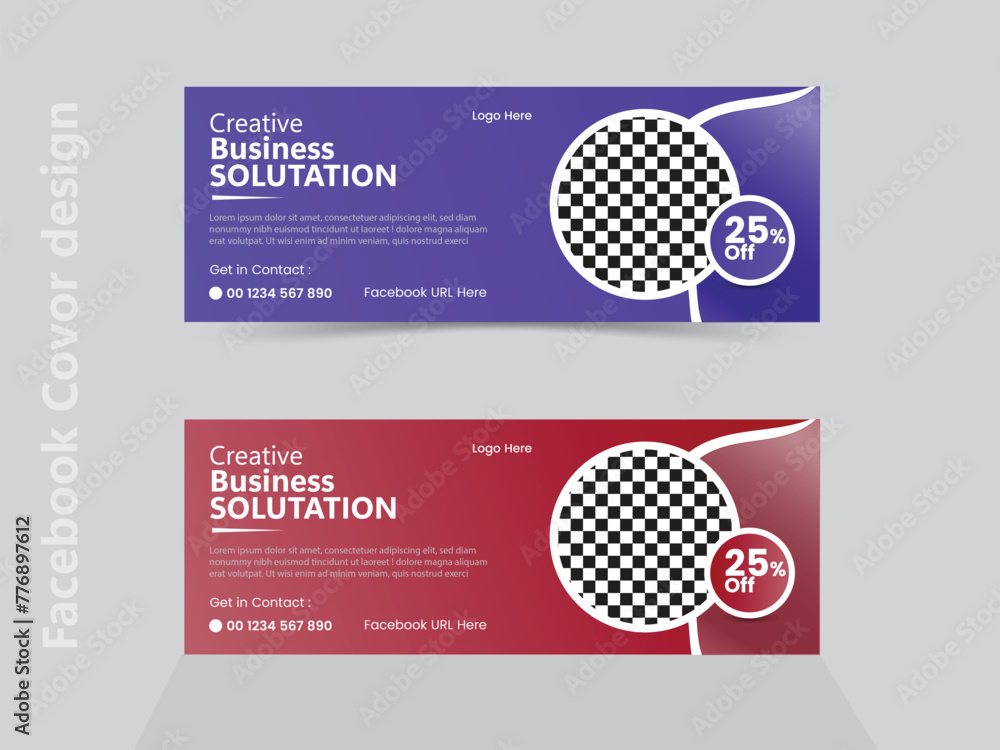 Creative Facebook cover Design template. Creative Facebook cover Design template.