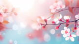 spring background blur holiday wallpaper with flowers
