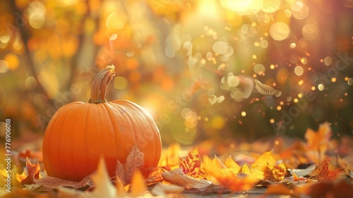 Autumn mini pumpkin thanksgiving background