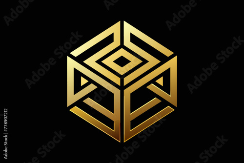 An emblem of opulence and universality, this golden logo design transcends boundaries, fitting for global enterprises, cutting-edge technologies, and media agencies alike.