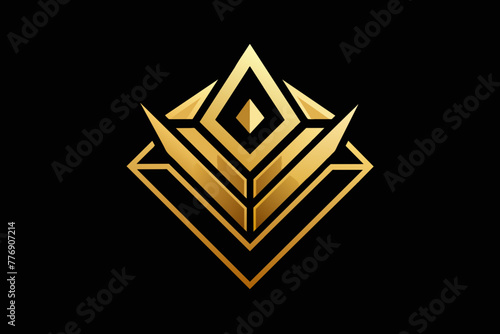 An emblem of opulence and universality, this golden logo design transcends boundaries, fitting for global enterprises, cutting-edge technologies, and media agencies alike.