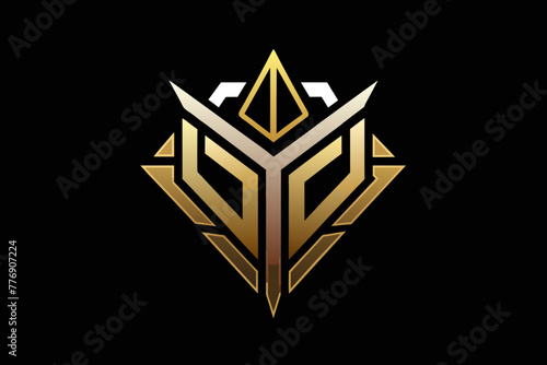 An emblem of opulence and universality, this golden logo design transcends boundaries, fitting for global enterprises, cutting-edge technologies, and media agencies alike.