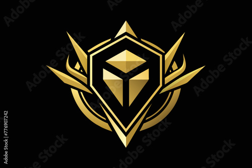 An emblem of opulence and universality, this golden logo design transcends boundaries, fitting for global enterprises, cutting-edge technologies, and media agencies alike.