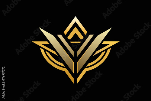 An emblem of opulence and universality, this golden logo design transcends boundaries, fitting for global enterprises, cutting-edge technologies, and media agencies alike.