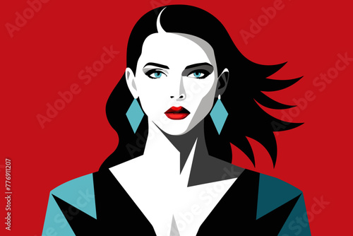 Artistic Fashion Portrait of a Model, Infused with Creative Flair and Style