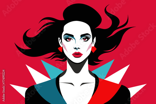 Artistic Fashion Portrait of a Model, Infused with Creative Flair and Style