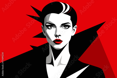 Artistic Fashion Portrait of a Model, Infused with Creative Flair and Style
