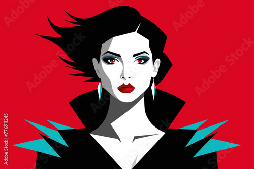 Artistic Fashion Portrait of a Model, Infused with Creative Flair and Style