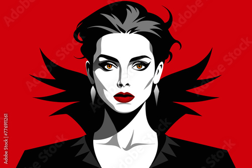Artistic Fashion Portrait of a Model, Infused with Creative Flair and Style