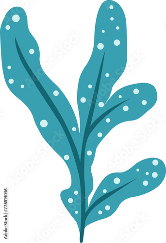 Abstract seaweed, sea grass and coral illustration for decoration on marine life, aquatic plant and ocean concept.